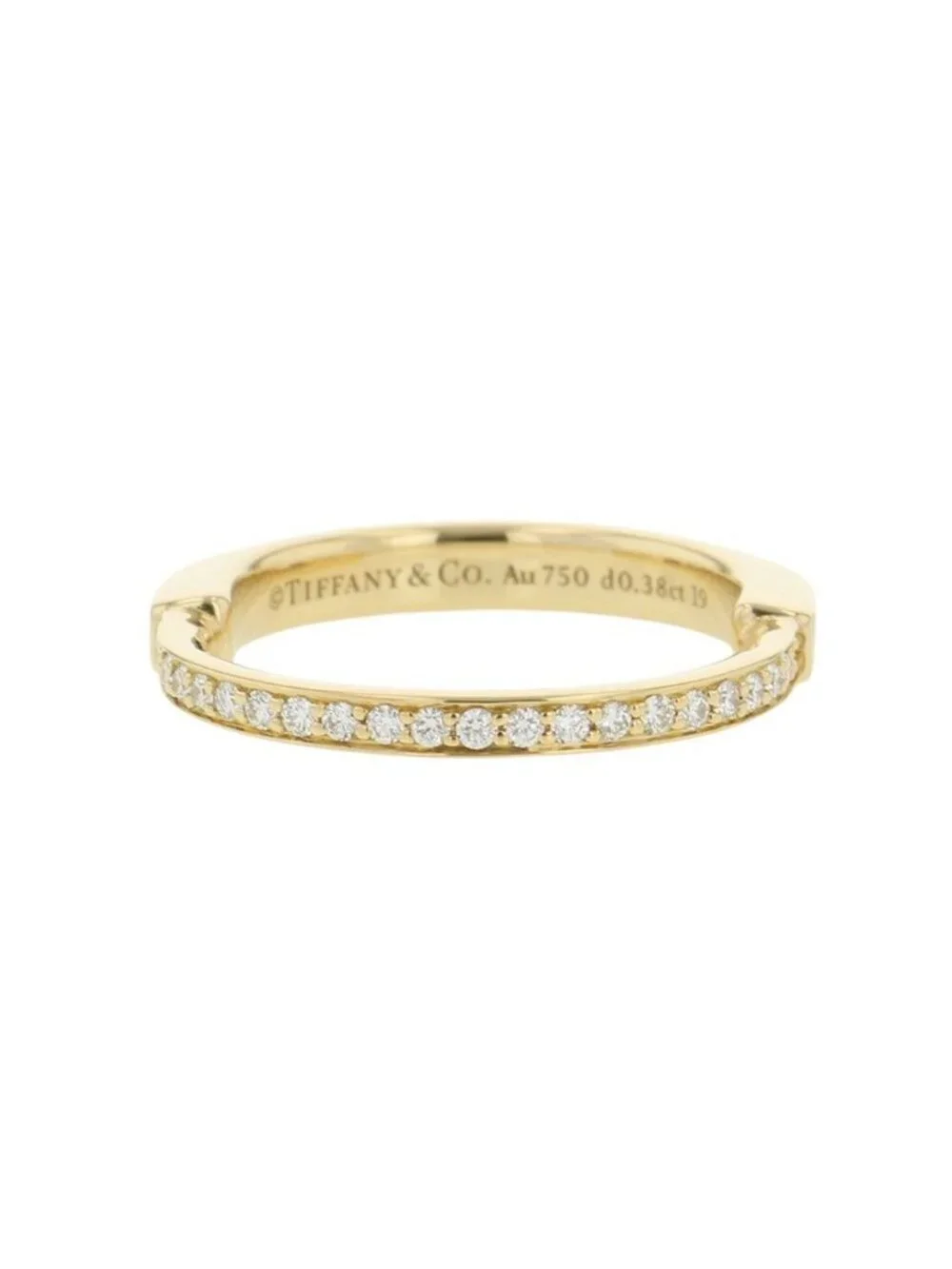 Tiffany & Co Ring Lock Diamond Ct 18k Yellow Gold